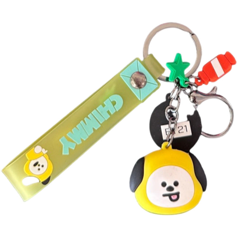 PVC cute bulletproof youth keychain (Minimo de compra 2) MYA-WenC007