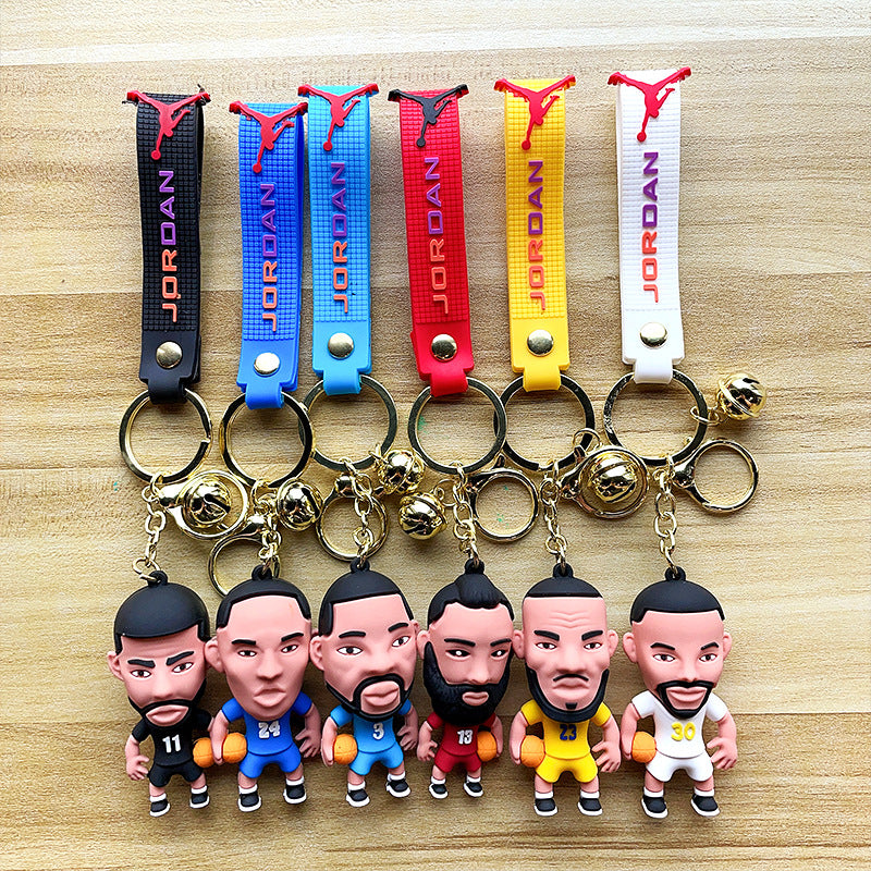 PVC cartoon Lakers James keychain MIC-MLZ028