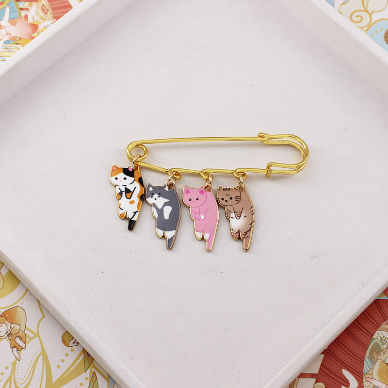 Alloy cute kitten brooch (Minimo de compra 3) MIC-QiC009