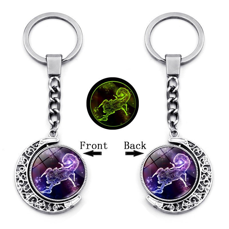 Alloy constellation luminous keychain MYA-HengX006