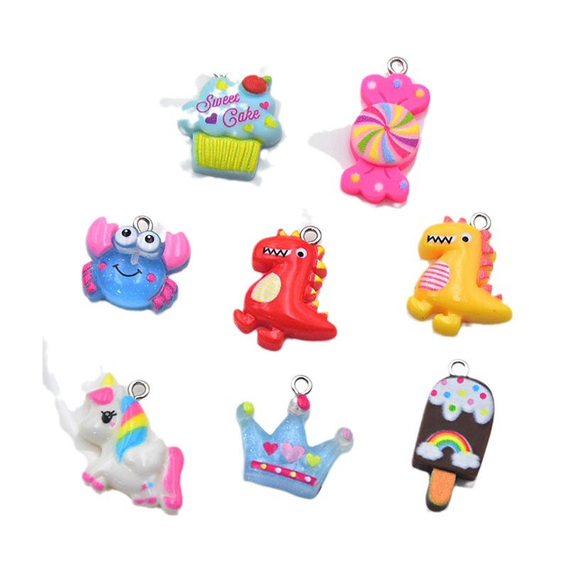 Resin cute unicorn dinosaur accessories MIC-ZhiB017