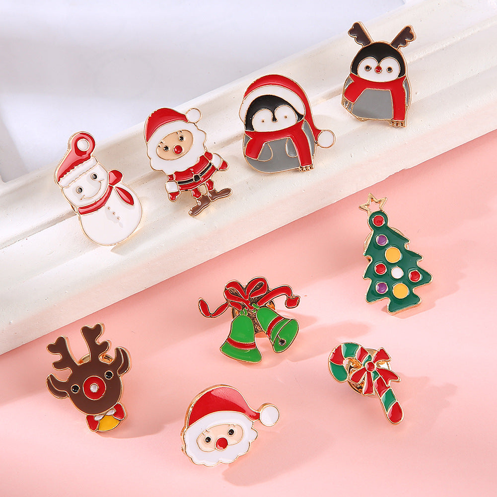 Alloy Cute Christmas Day Series Brooch MIC-QiSen008