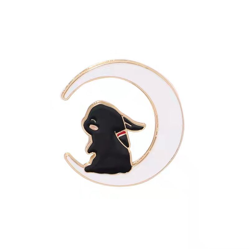 Alloy Star Moon Rabbit brooch (Minimo de compra 6) MIC-ShengM012