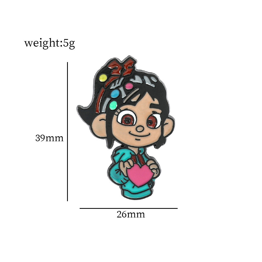 Alloy cartoon princess brooch (Minimo de Compra 10) MIC-ShengY004