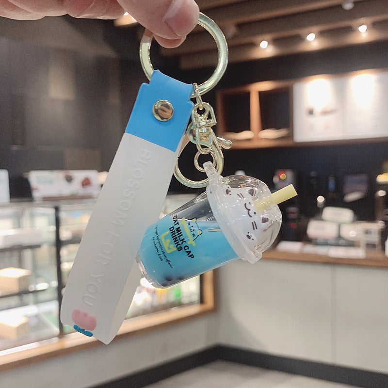 Octopus Flowing Sand Liquid Acrylic Keychain (S) MIC-JuJi012