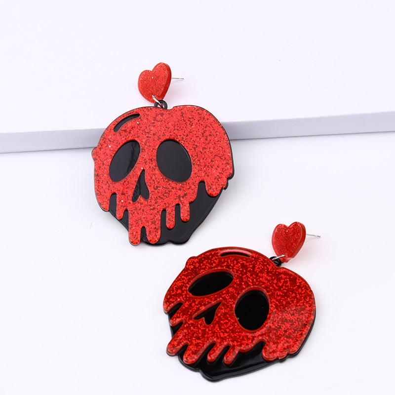 Acrylic Halloween Pumpkin Splice earrings (Minimo de Compra 2) MYA-DuA037