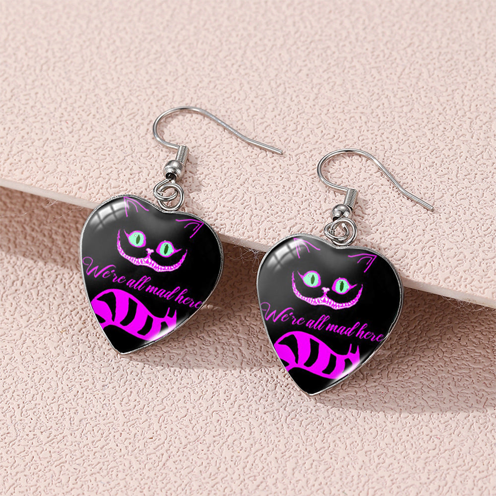 Alloy stainless steel Alice's Wonderland earrings (Minimo de compra 5) MIC-XiangL113