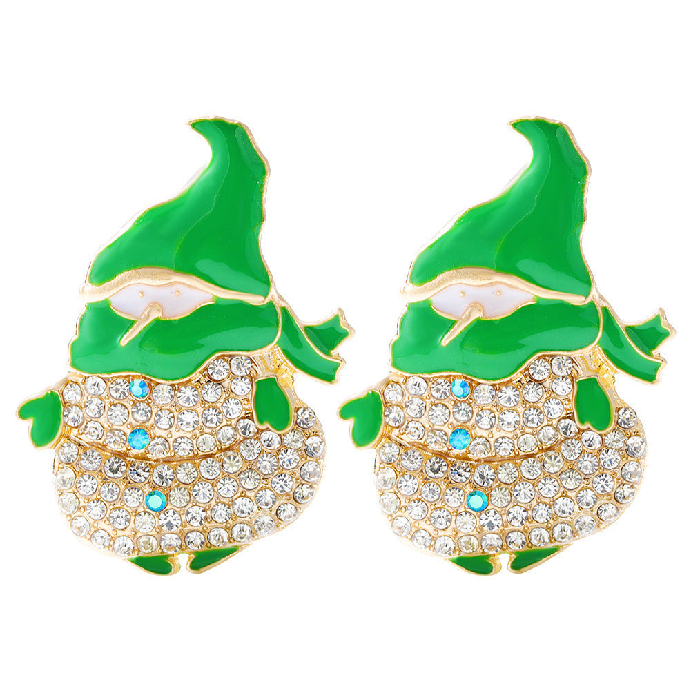 Alloy Christmas Tree Bell Earrings (Minimo de Compra 2) MIC-DWKM006