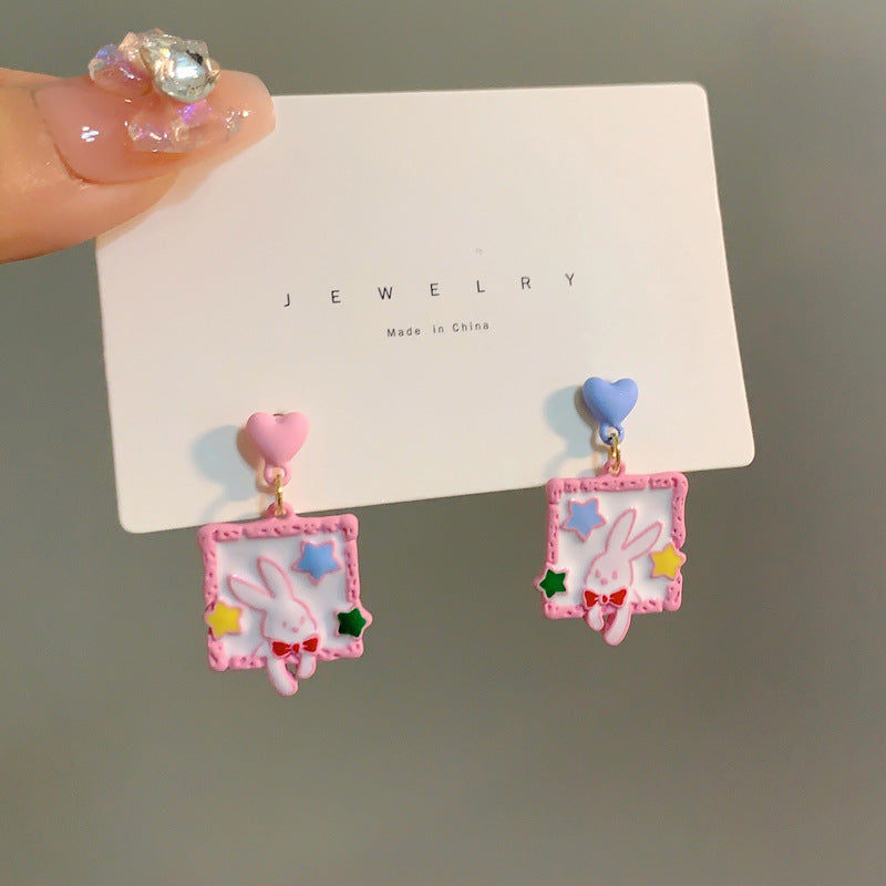 Alloy Love Rabbit Earrings (Minimo de compra 2) MIC-YBY014