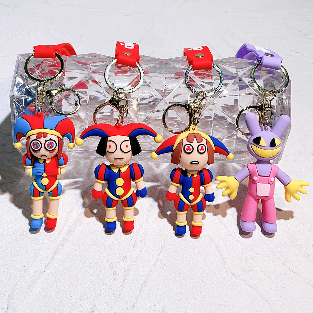 PVC cartoon magical digital circus keychain MIC-QiC026