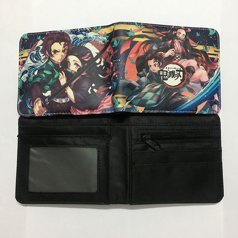 cartoon printed short PU zipper wallet （M) ChangYuan012