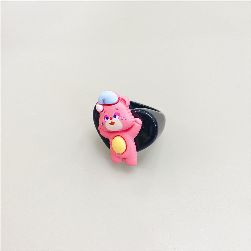 Resin Colored Children's Fun Cartoon Ring MIC-WWHM032