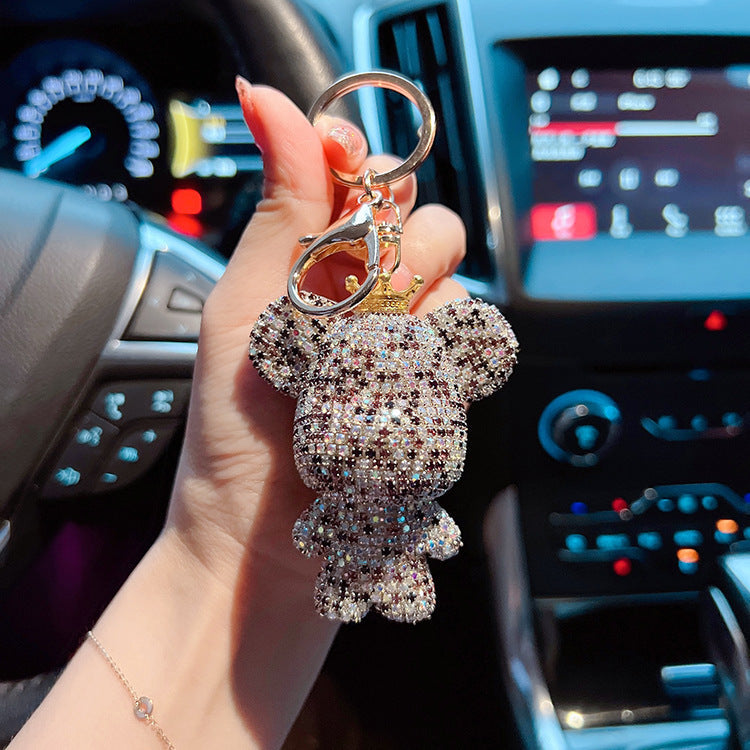 Diamond cartoon big bear keychain  （Minimo de compra 2） MYA-LianX012