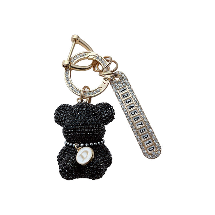 Diamond cartoon big bear keychain  （Minimo de compra 2） MIC-LianX014