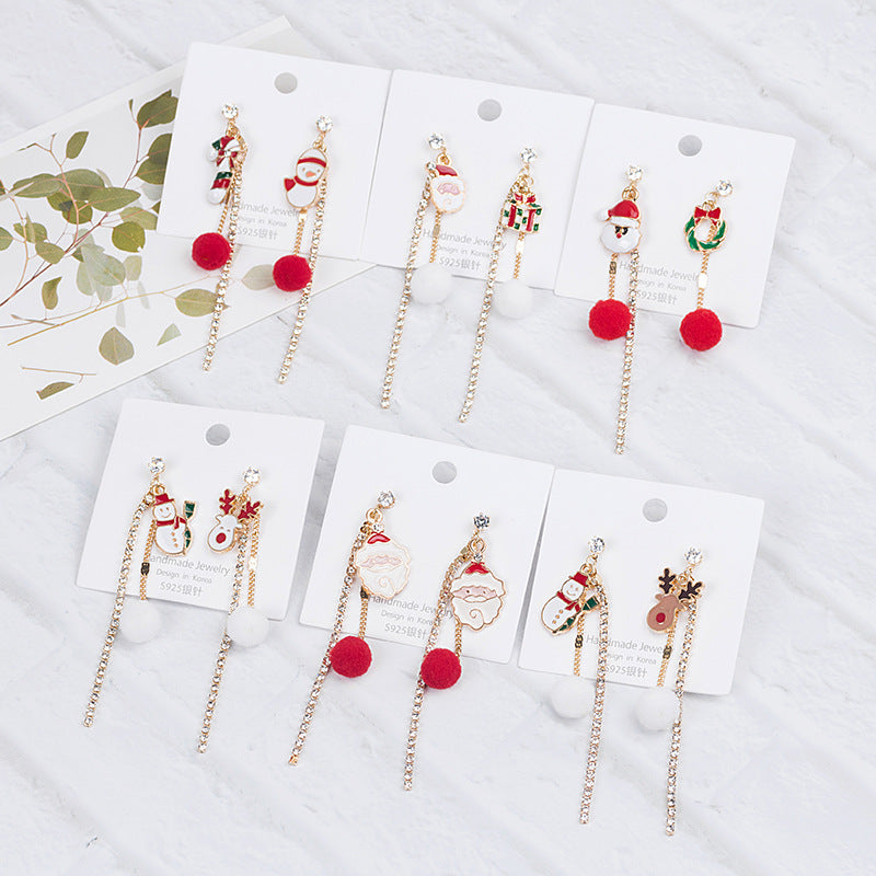 Alloy Sweet Christmas Earrings MYA-QingH013