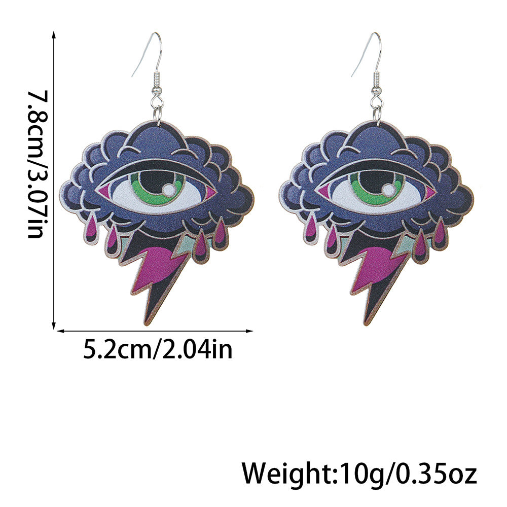 Acrylic New Devil's Eye Earrings (Minimo de compra 5) MIC-ManT035