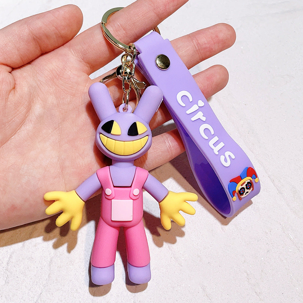 PVC cartoon magical digital circus keychain MIC-QiC026