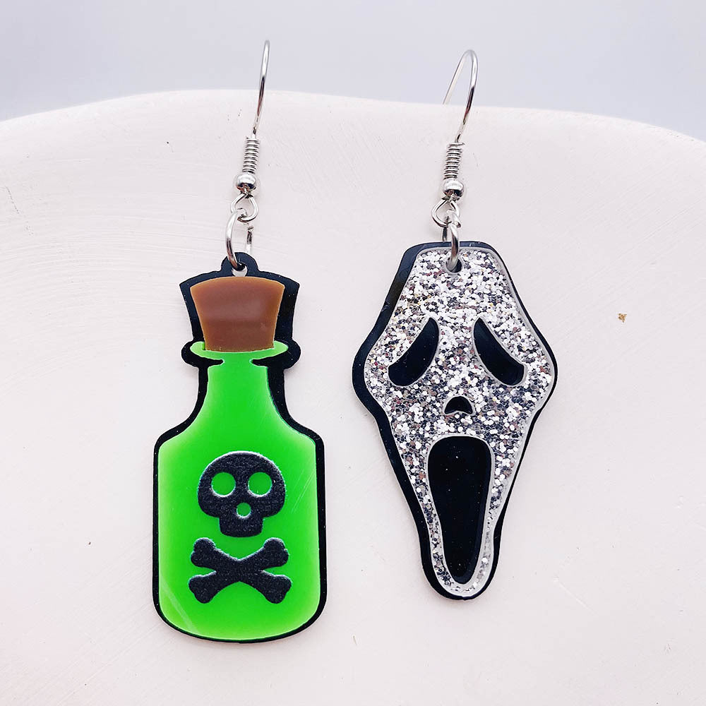 Acrylic Halloween Terror Eye Beads Ear Studs (Minimo de Compra 2) MIC-ChenY017