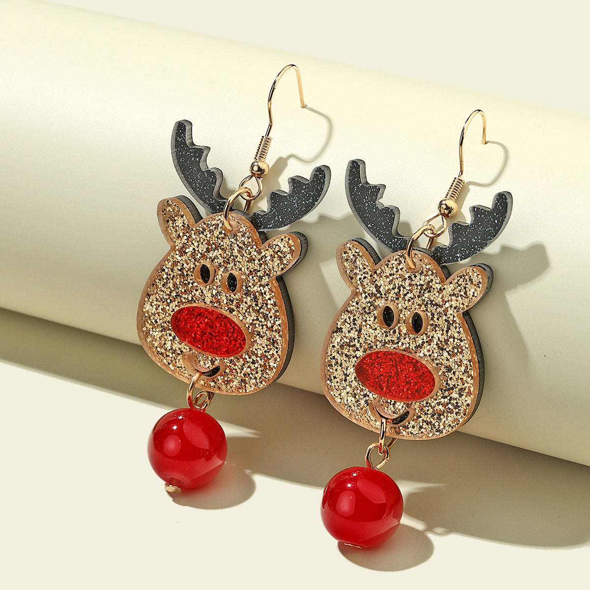 Acrylic Christmas Tree Snowman Earrings MIC-JunJ022