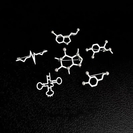 Alloy science student chemical molecular brooch (Minimo de compra 6) MIC-ShengM001