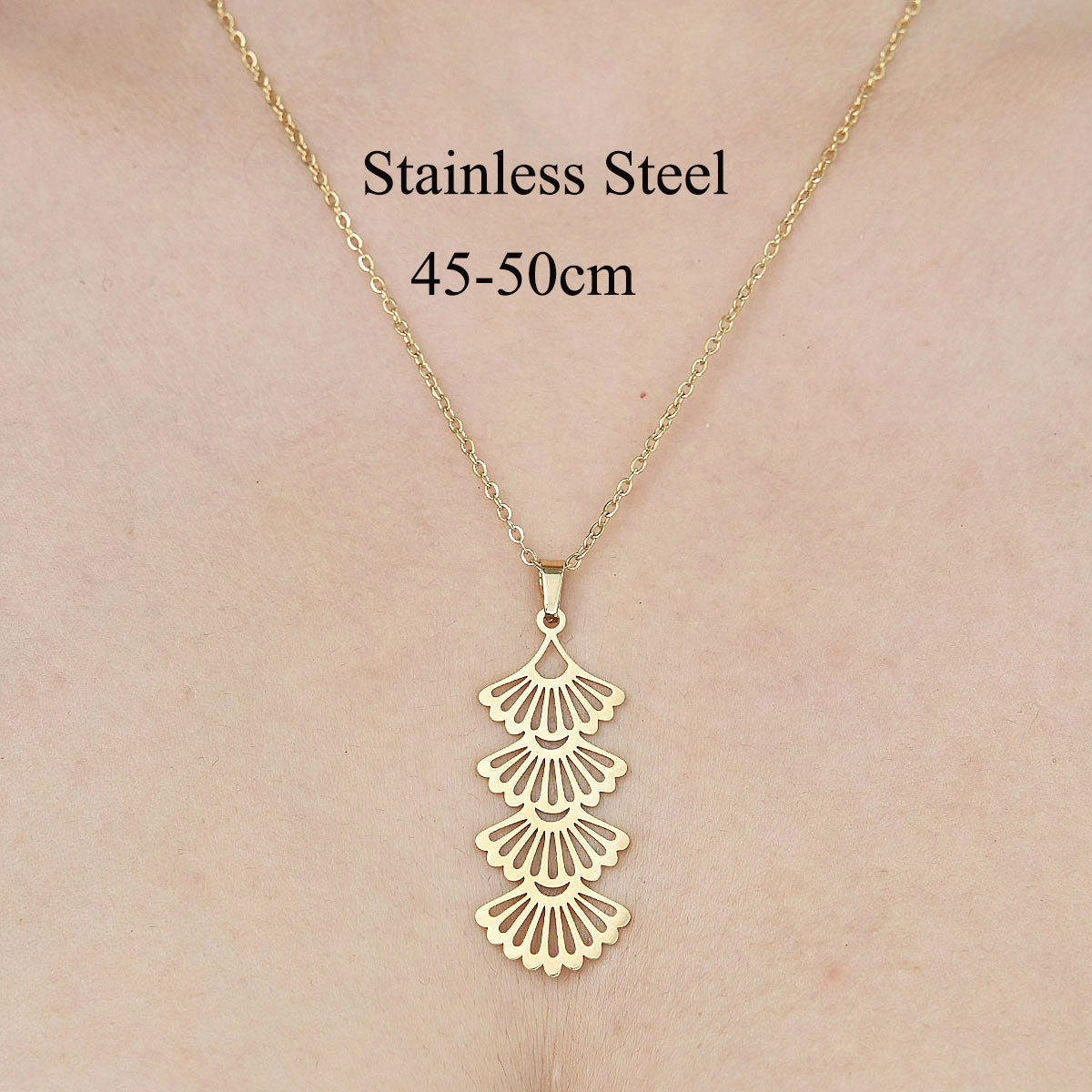 Alloy Leaf Life Tree Necklace (Minimo de Compra 10) MYA-QiZ002