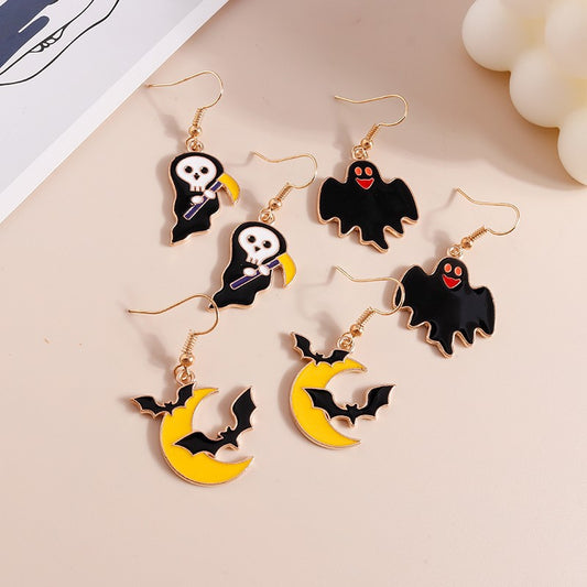 Alloy Death Ghost Skeleton Earrings (Minimo de Compra 2) MYA-LuoT007