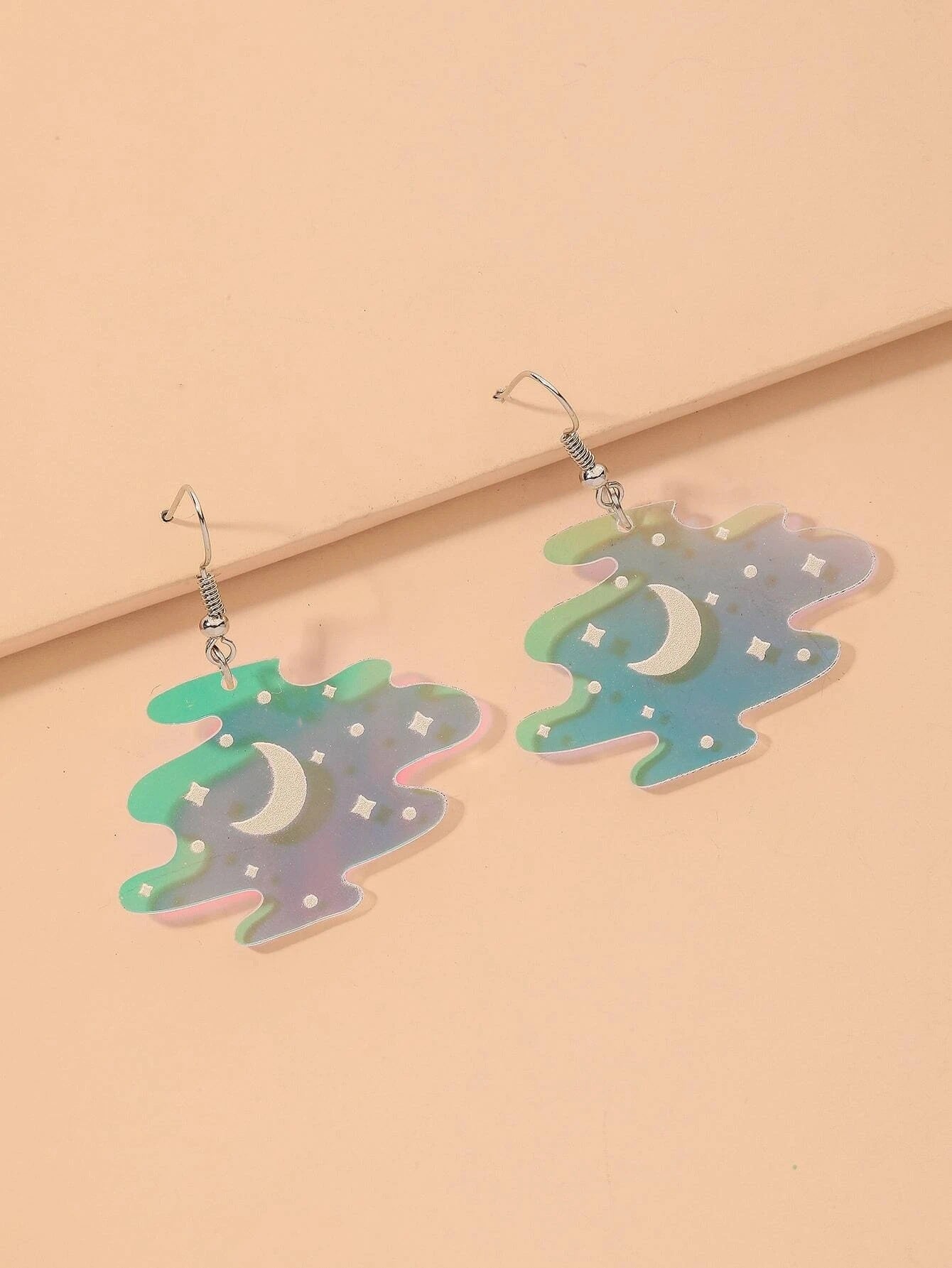 Acrylic Colorful Night Sky Starry Sky Earrings MIC-JianL008