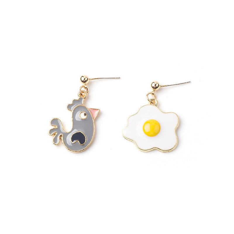 Asymmetric cartoon alloy earrings (Minimo de Compra 3) MIC-HongC019