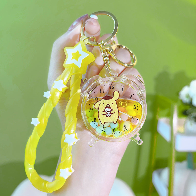 PVC cute quicksand bottle keychain MYA-YanG015