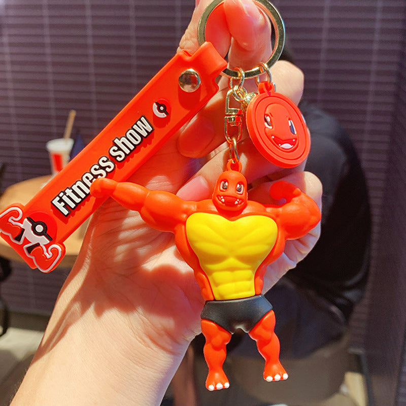 PVC cartoon muscle keychain MIC-ZhiC004