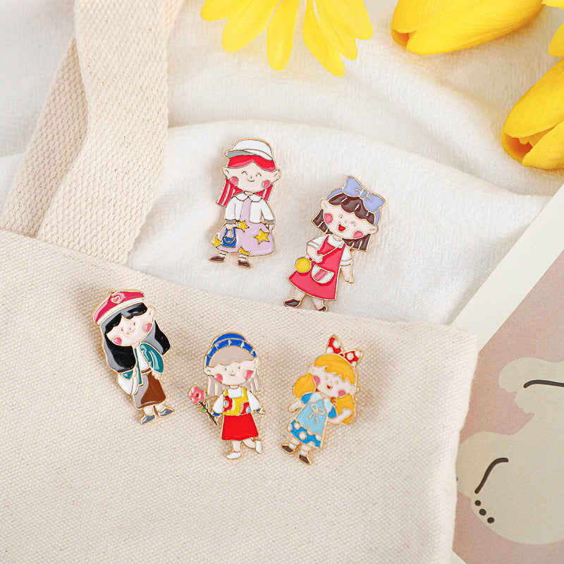 Alloy cute cartoon anime brooch MIC-QiSen006