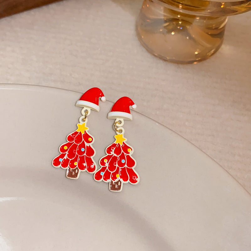 Alloy Christmas bow earrings (Minimo de Compra 2) MIC-HanX002