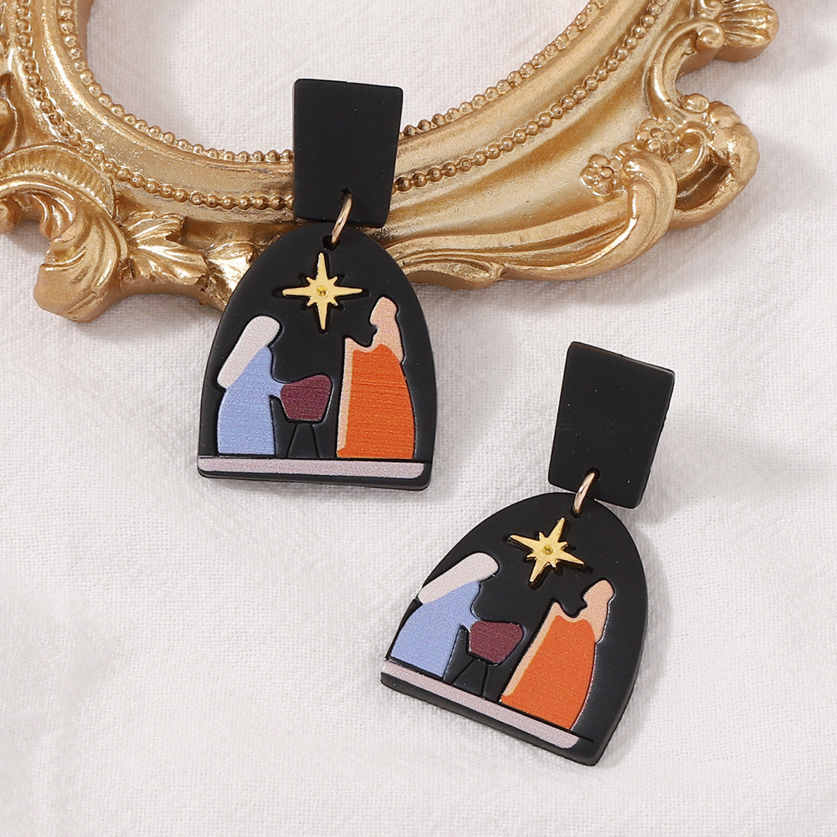 Alloy personalized ethnic style earrings MIC-YueL014