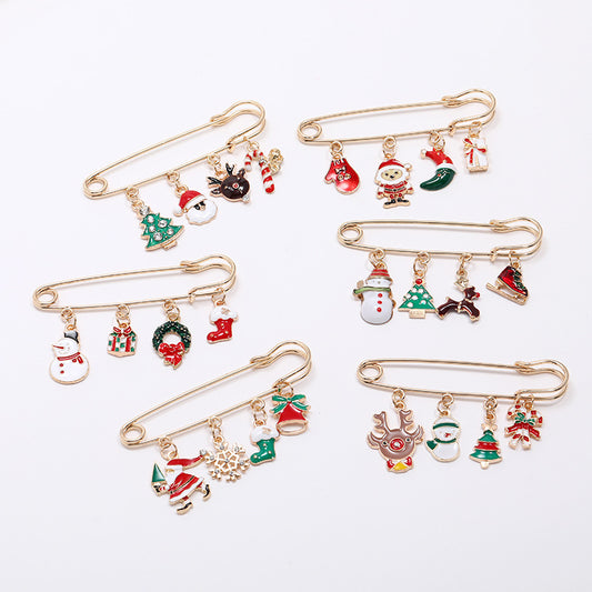 Alloy New Christmas Series brooch (Minimo de Compra 2) MIC-ZuanL027