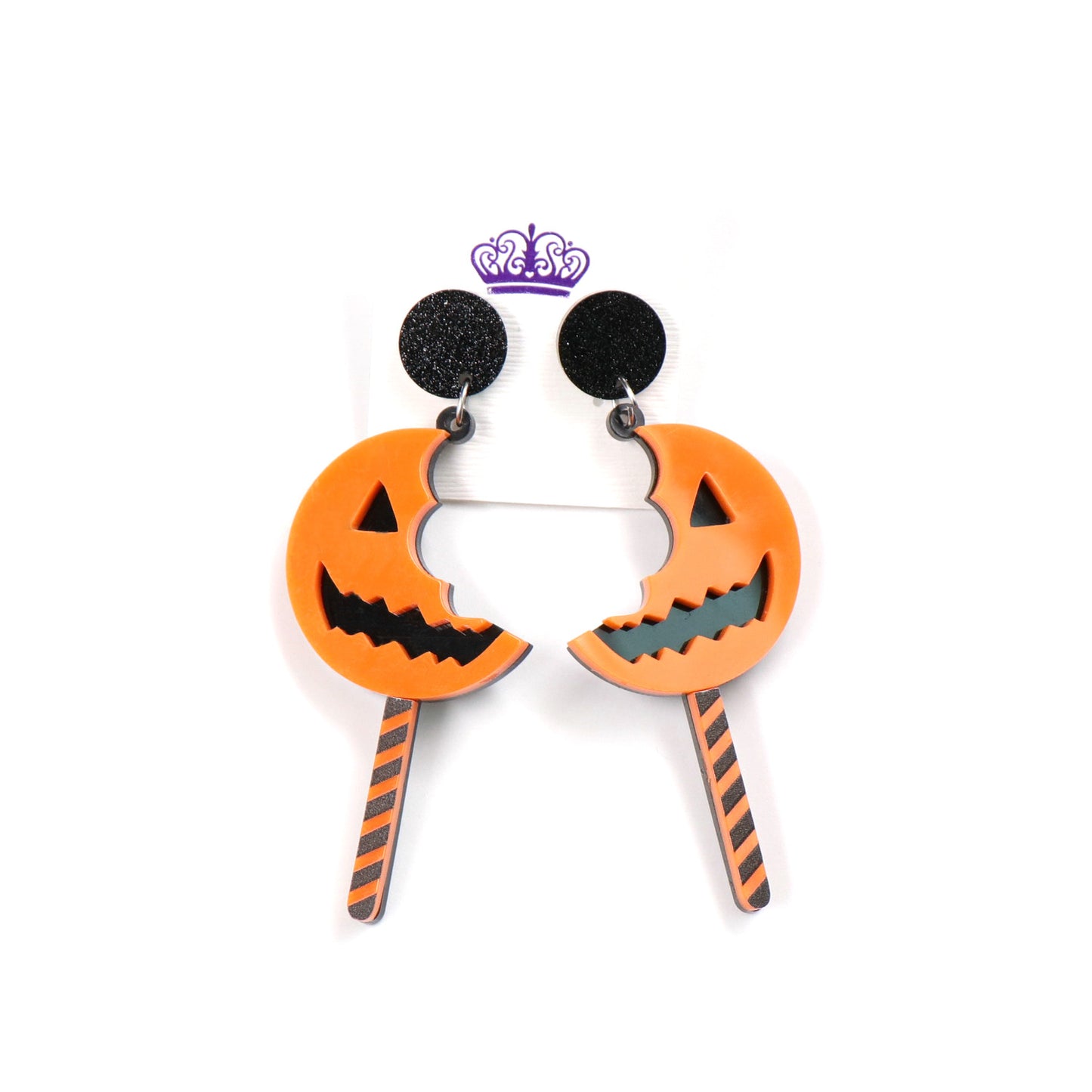 Acrylic Halloween Pumpkin Stick Earrings (Minimo de compra 5) MIC-XiaoY040