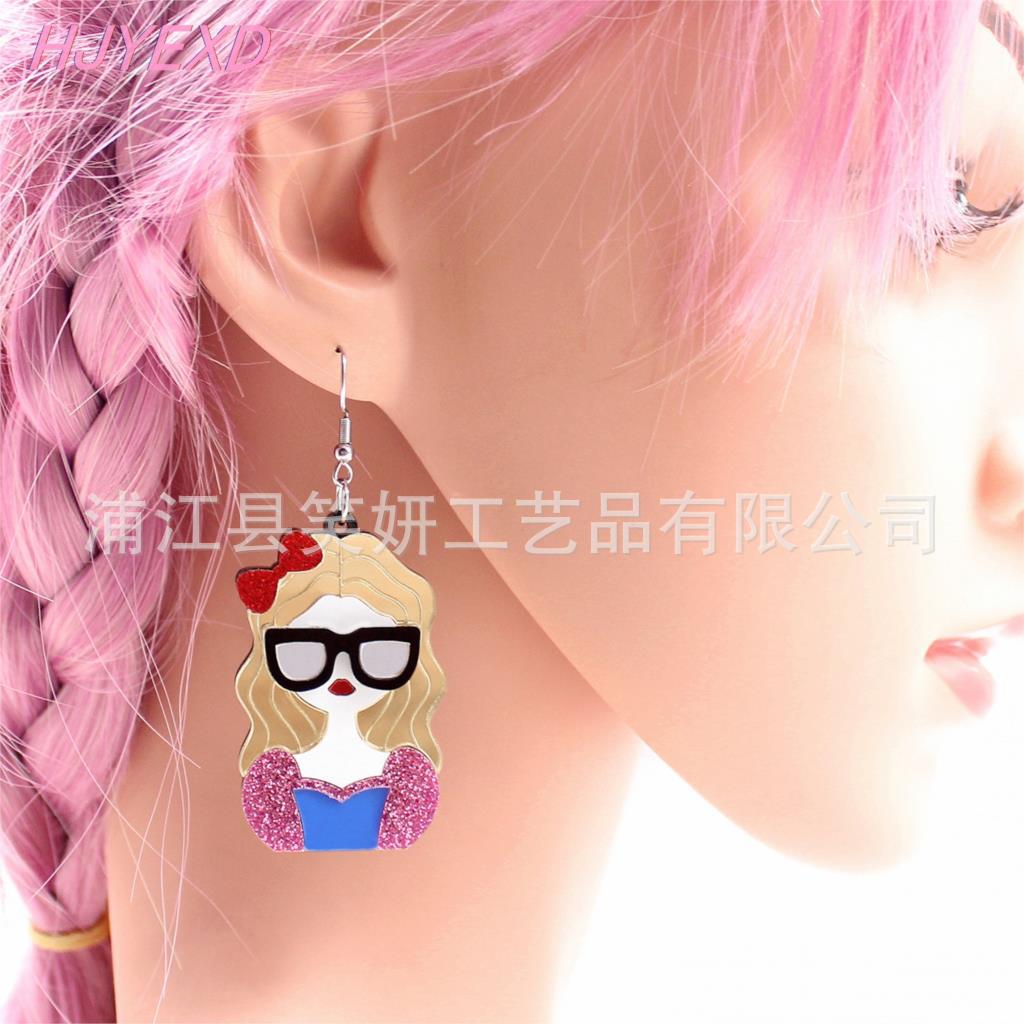 Acrylic cartoon character earrings (Minimo de compra 5) MYA-XiaoY020