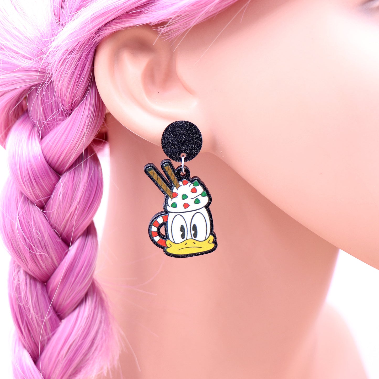 Acrylic Christmas cartoon character earrings (Minimo de compra 5) MIC-XiaoY070