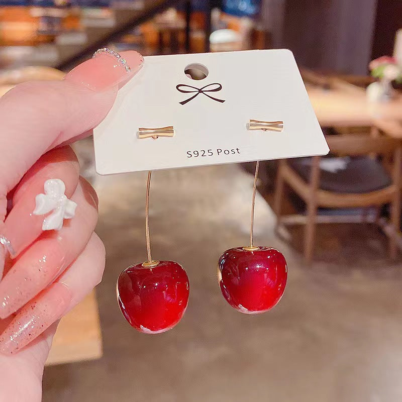 Alloy Cherry Fruit Earrings MIC-HanC010