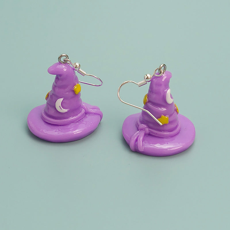 Resin Witch Hat Earrings MIC-MingC022