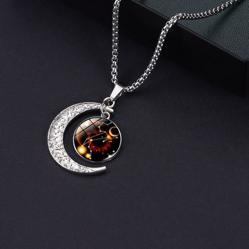 Necklace Stainless Steel Zodiac Moon Minimo de compra 2 YonY001