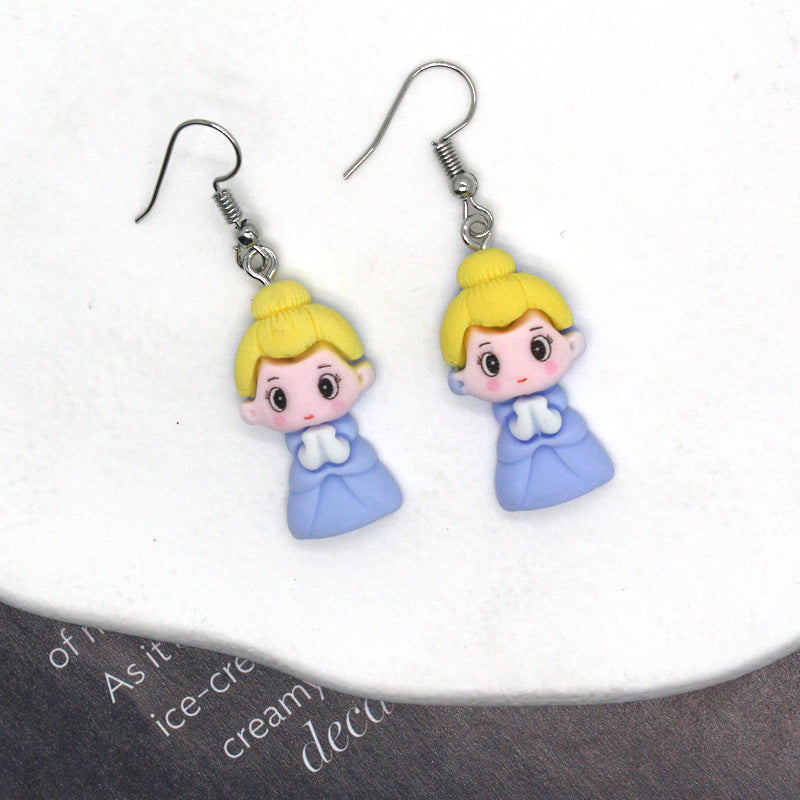 Alloy cartoon princess ear hook (Minimo de Compra 3) MIC-JueJ013