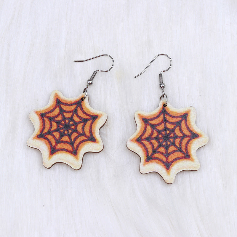 Acrylic Halloween Skull Head Earrings (Minimo de Compra 2) MYA-DuA029