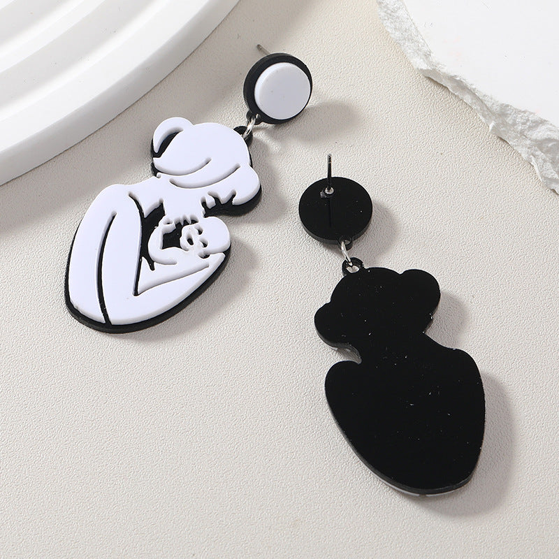 Acrylic Mom Baby Earrings MIC-KaiQ008