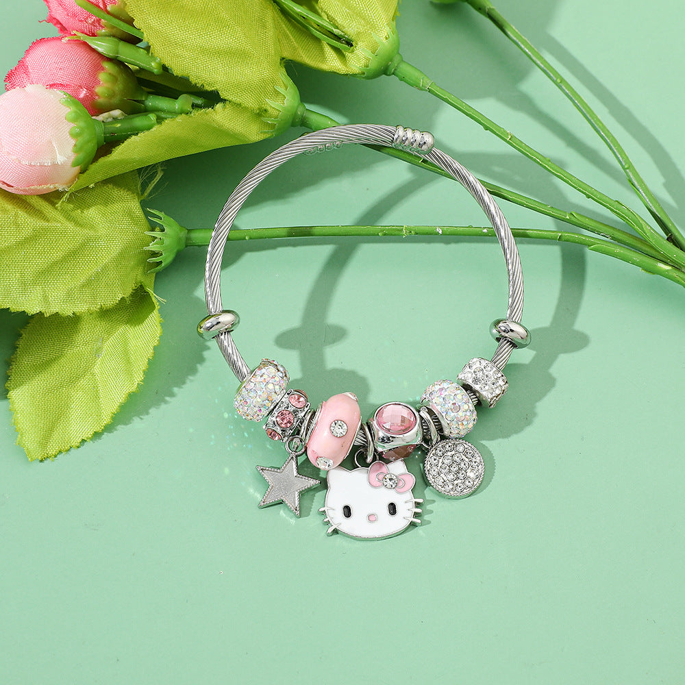 Alloy Cartoon Little White Rabbit Love Bracelet (Minimo de Compra 5) MYA-ZhuoX031