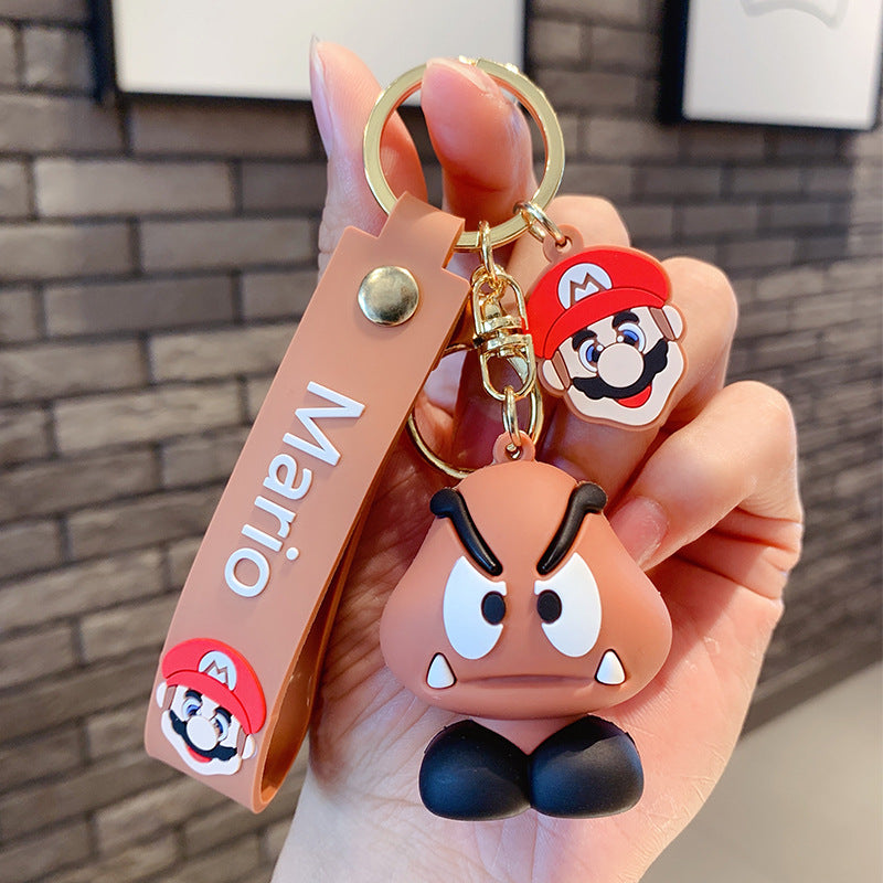 Wholesale Keychains Hardware PVC Cartoon Figure Mario(M) OShi033