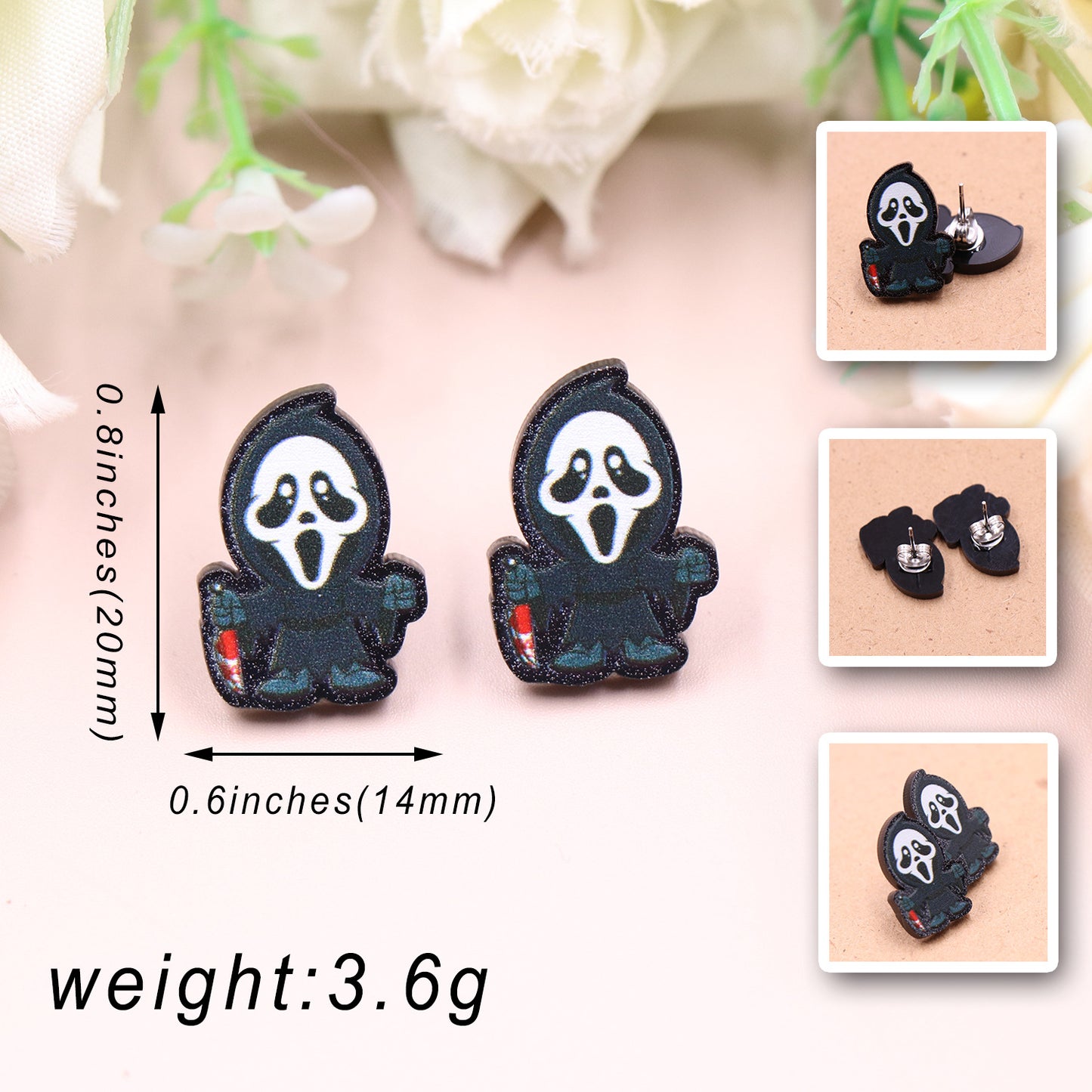 Acrylic Halloween Fashion Earrings (Minimo de compra 5) MIC-XiaoY038