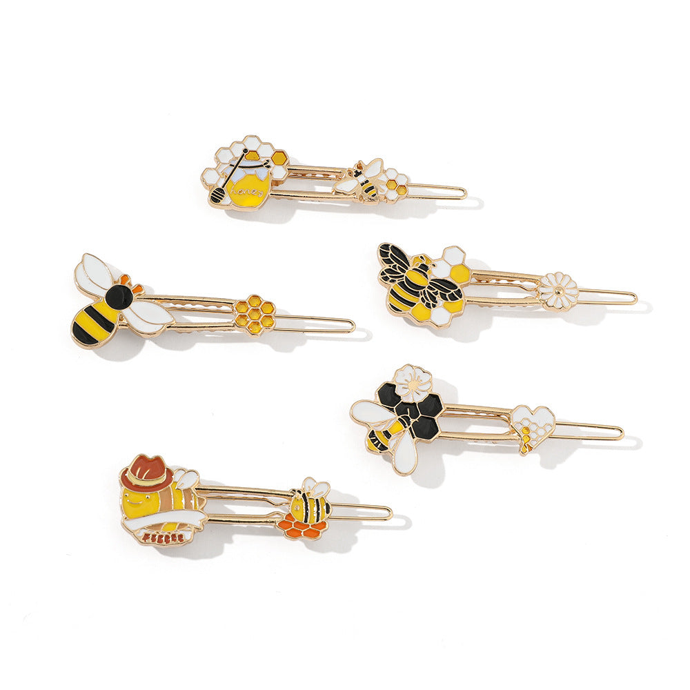 Alloy Cute Bee One Line Hair Clip (Minimo de compra 2) MIC-YunX011