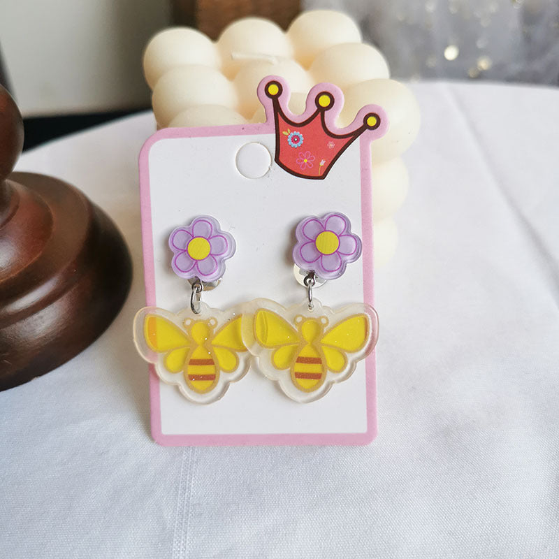 Acrylic Fruit Flower Earrings (Minimo de Compra 2) MIC-HanJ002