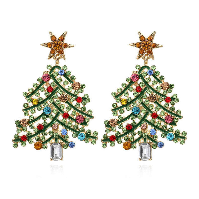 Alloy Santa Claus Bell Snowflake Earrings (Minimo de Compra 2)  MIC-JueH014