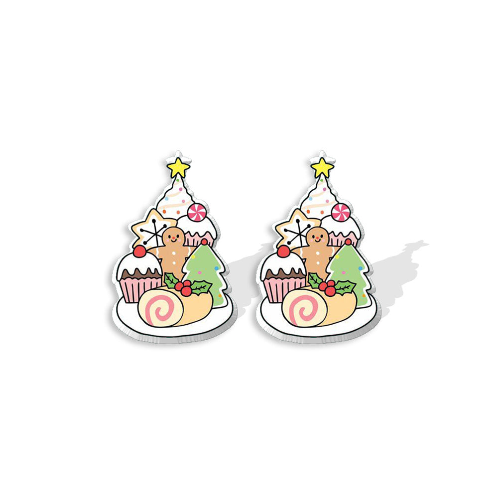 Earrings Resin Christmas Stainless Steel Cute Earrings Minimo de compra 2 XiangL025